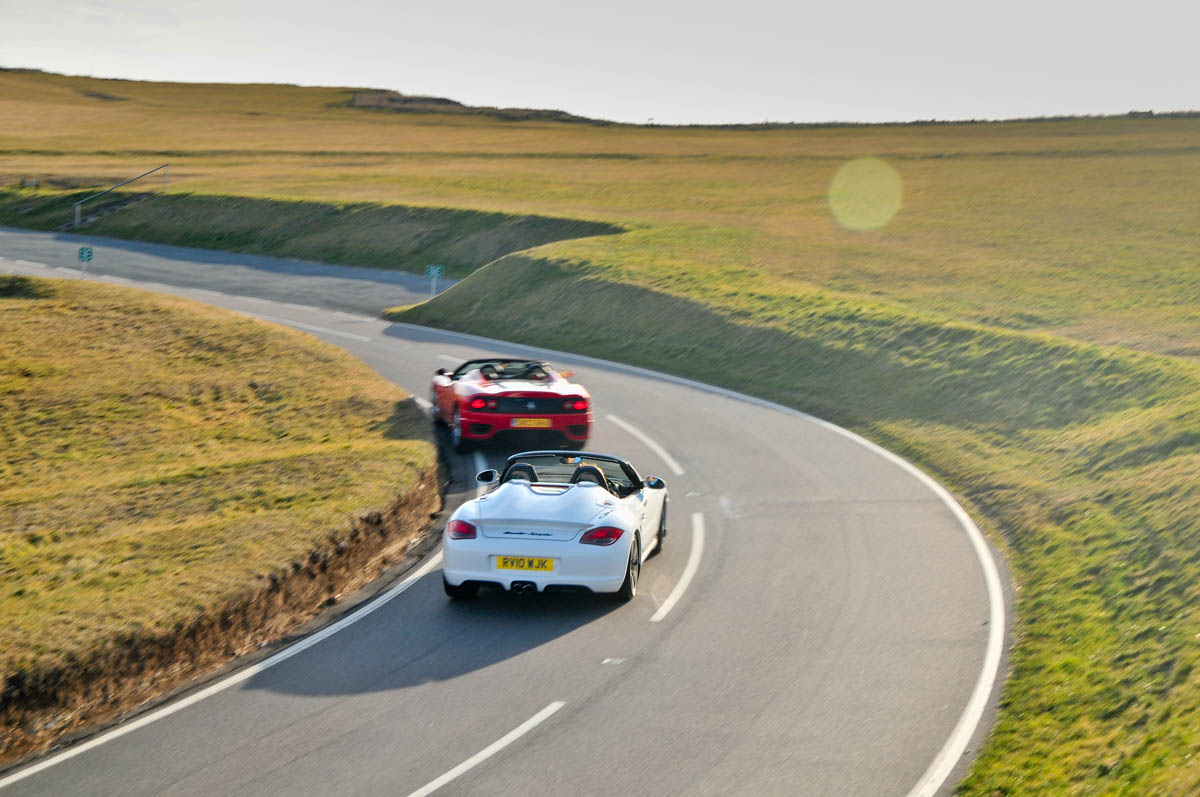 Porsche Boxter Spyder v Ferrari 360 Spider