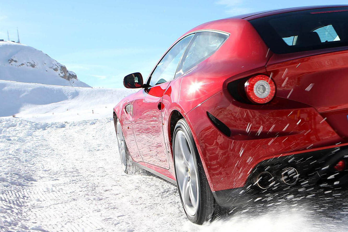 Four-wheel-drive Ferrari FF supercar