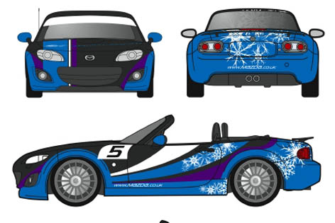 evo goes Mazda MX-5 ice racing