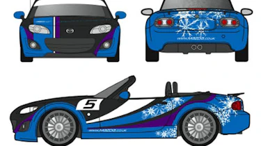evo goes Mazda MX-5 ice racing