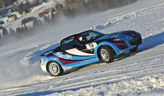evo goes Mazda MX-5 ice racing