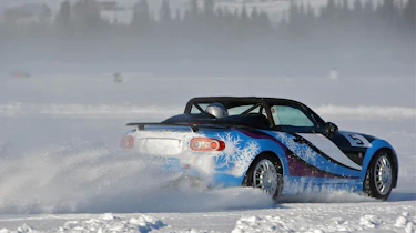 evo goes Mazda MX-5 ice racing