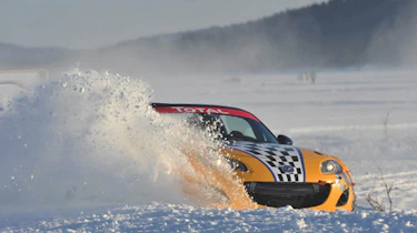evo goes Mazda MX-5 ice racing