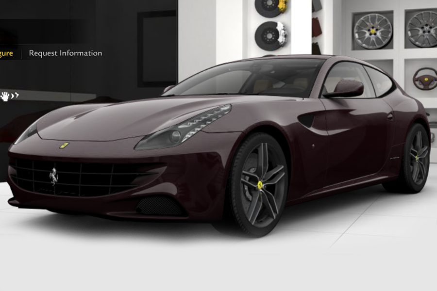 New Ferrari FF configurator