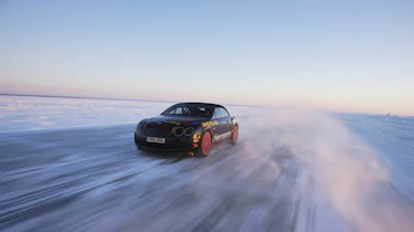 Ice record breaking Bentley Continental Supersports Convertible at Cholmondeley
