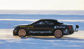 Ice record breaking Bentley Continental Supersports Convertible at Cholmondeley