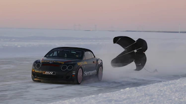 Ice record breaking Bentley Continental Supersports Convertible at Cholmondeley