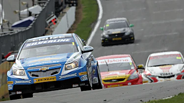British Touring Car Championship Round 1: Brands Hatch - Jason Plato leading the pack