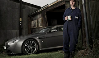 Guy Martin and his Aston Martin V12 Vantage