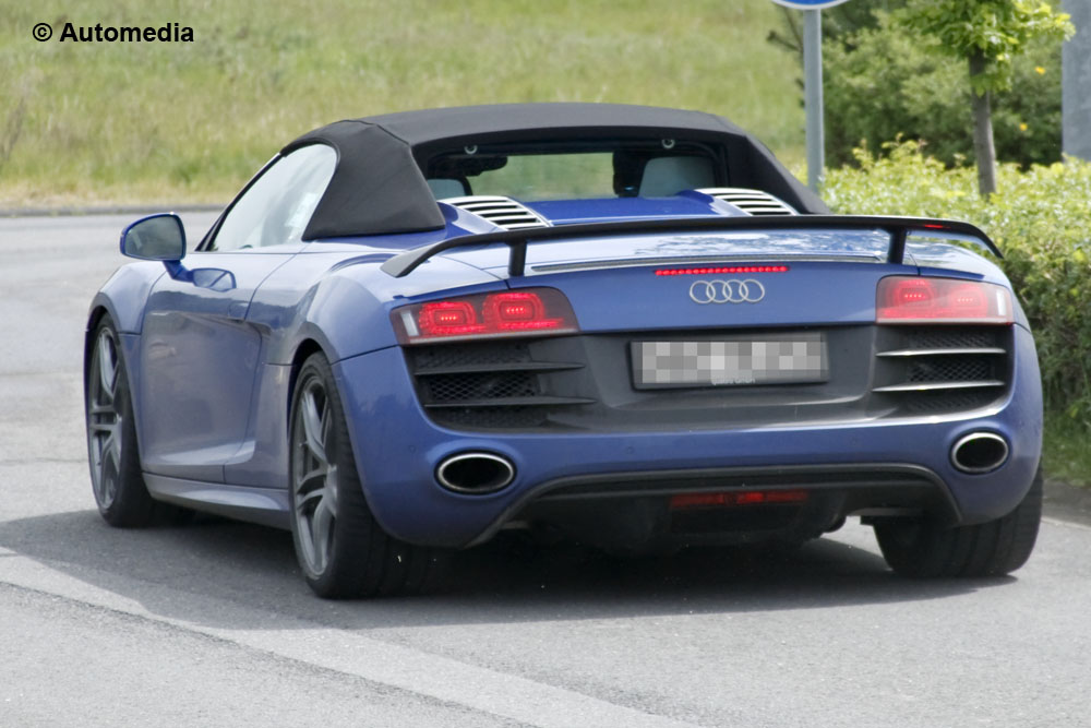 Audi R8 GT Spyder spy shots