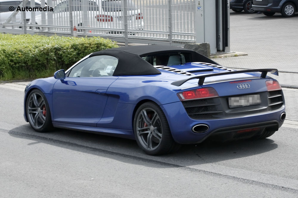 Audi R8 GT Spyder spy shots