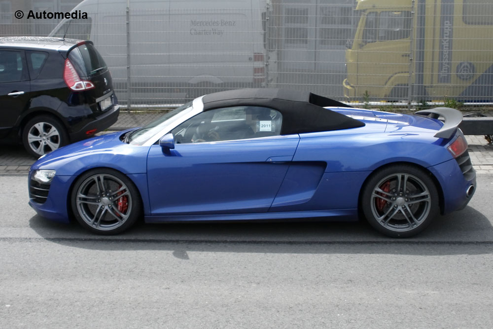 Audi R8 GT Spyder spy shots