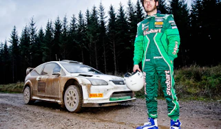 Isle of Man TT rider Guy Martin drives Ford Focus WRC car