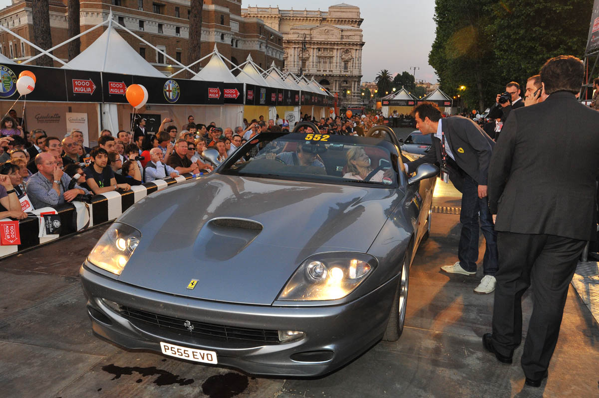 evo's Ferrari on the Mille Miglia videos