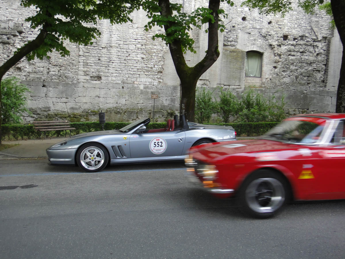 evo's Ferrari on the Mille Miglia videos
