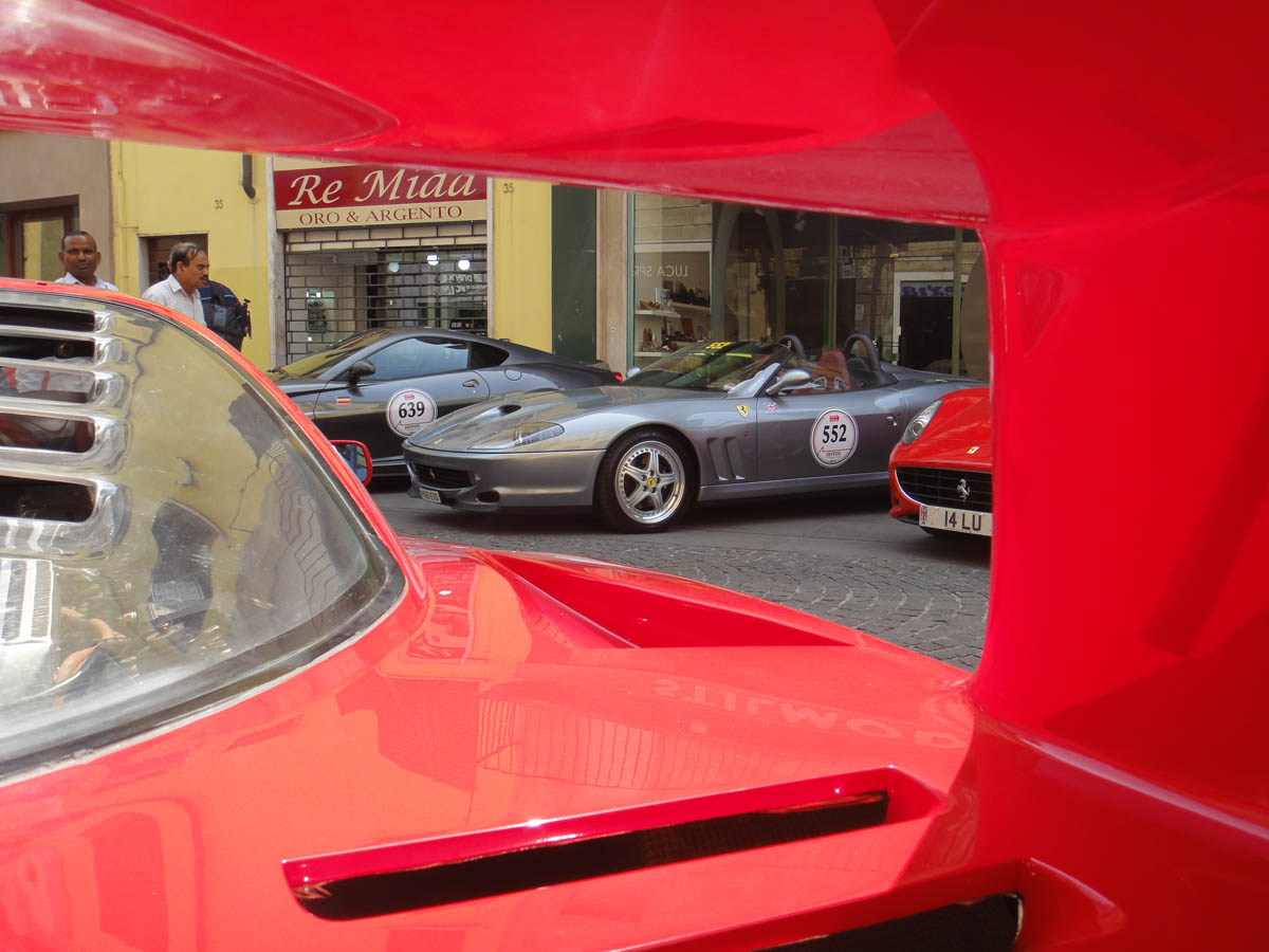 evo's Ferrari on the Mille Miglia videos