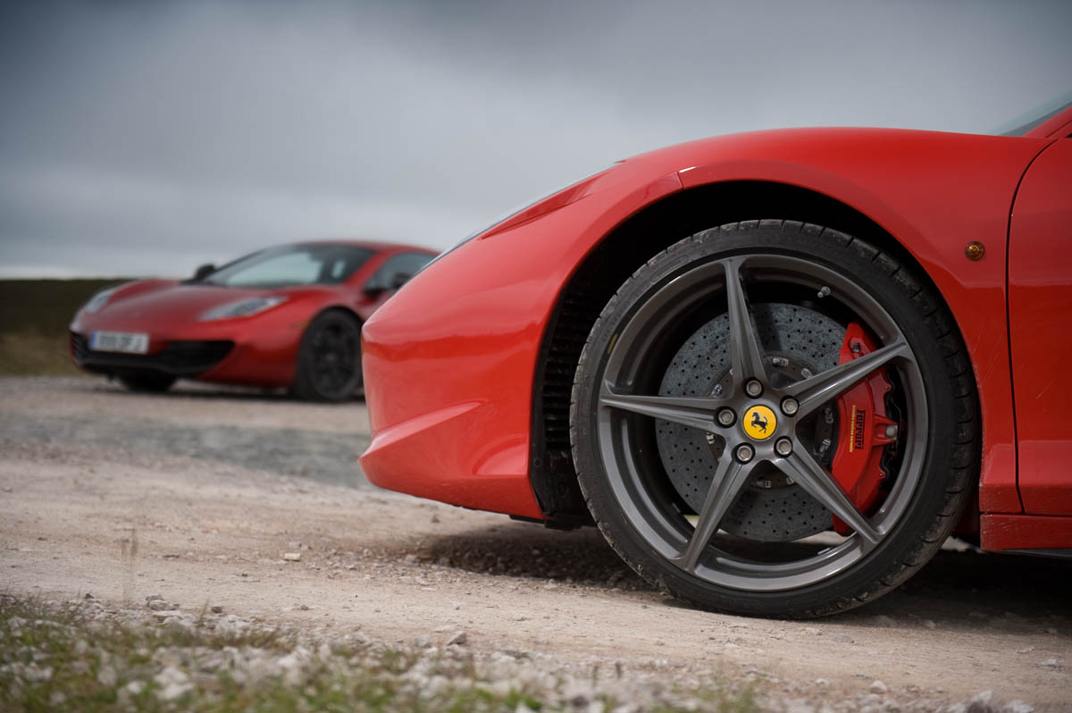 Ferrari 458 Italia beats McLaren MP4-12C