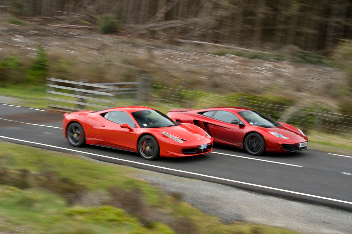 Ferrari 458 Italia beats McLaren MP4-12C