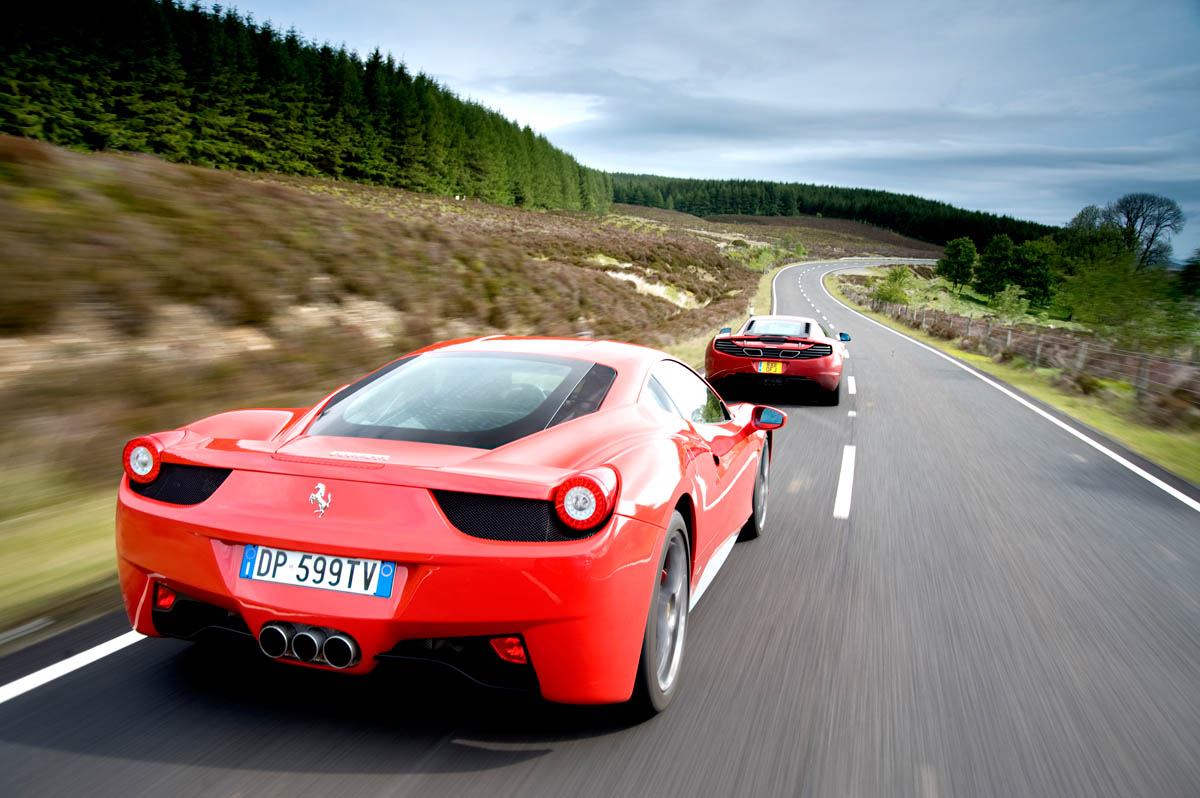 Ferrari 458 Italia beats McLaren MP4-12C