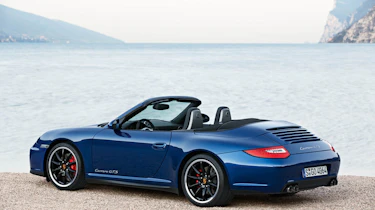 Porsche 911 Carrera GTS Cabriolet roof down
