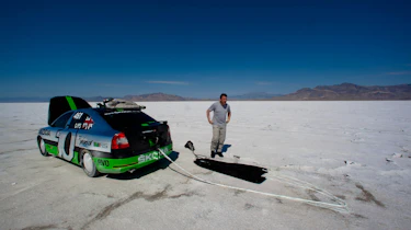 Bonneville Skoda Octavia vRS record attempt