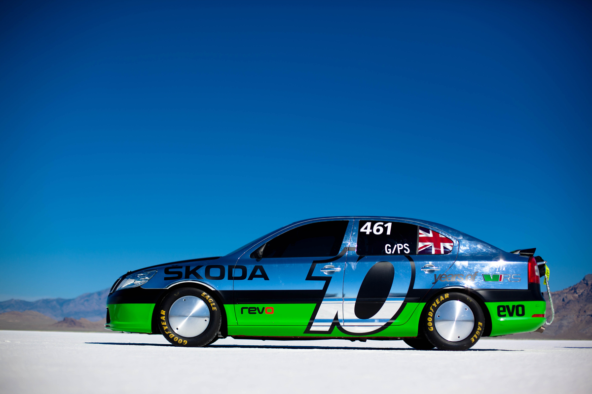 Bonneville Skoda Octavia vRS record attempt
