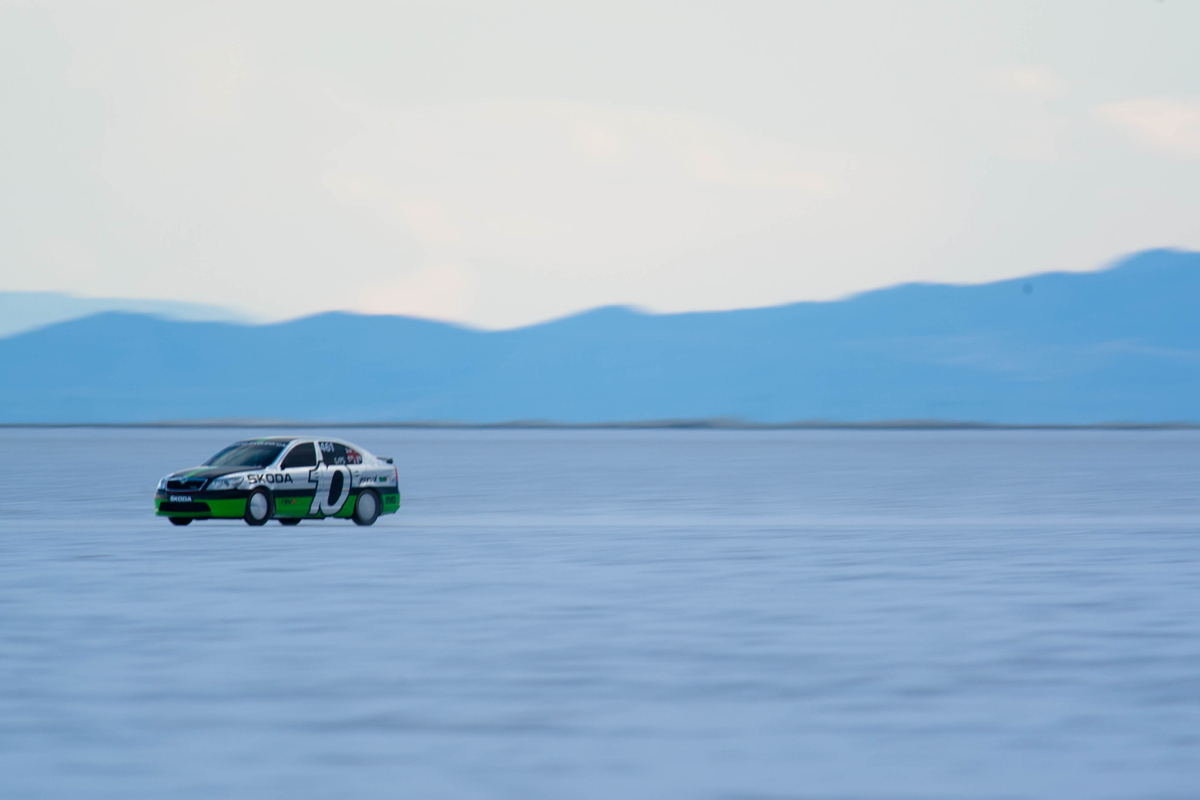 Bonneville Skoda Octavia vRS record attempt