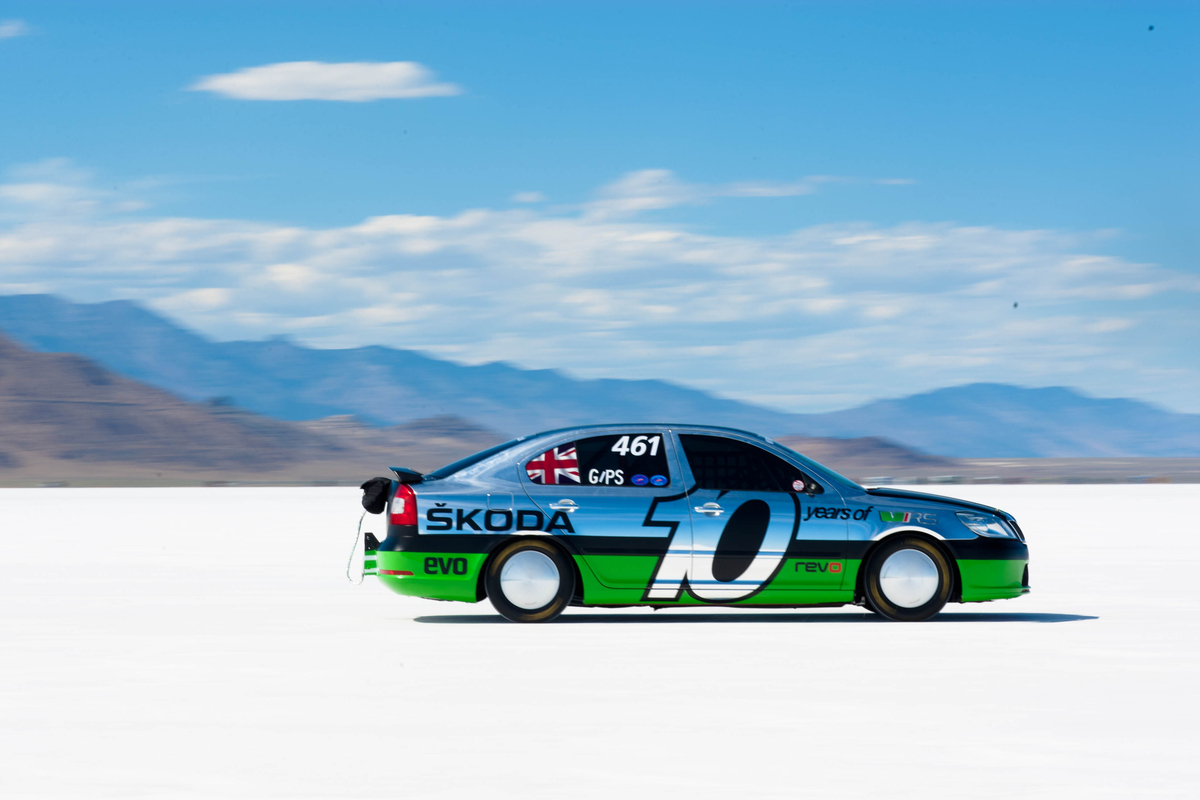 Bonneville Skoda Octavia vRS record attempt