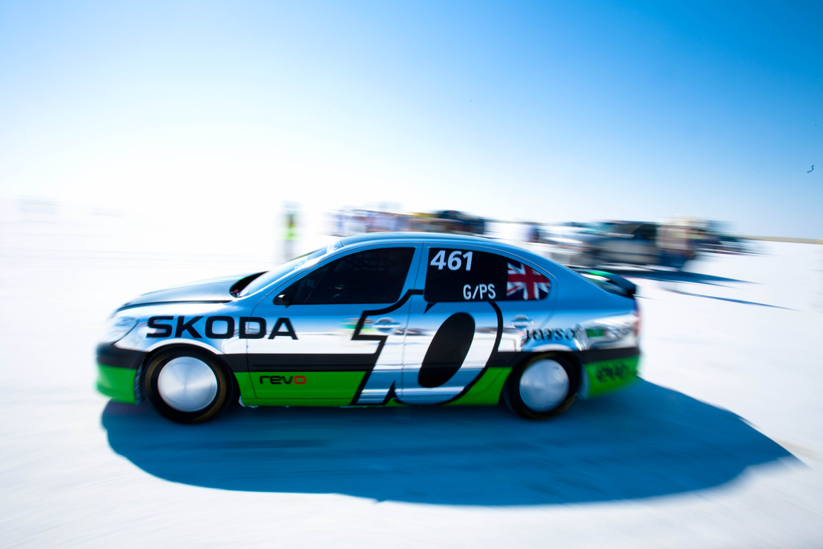 Bonneville Skoda Octavia vRS record attempt