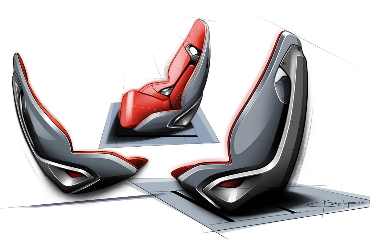 Jaguar C-X16 design sketches