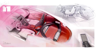 Jaguar C-X16 design sketches