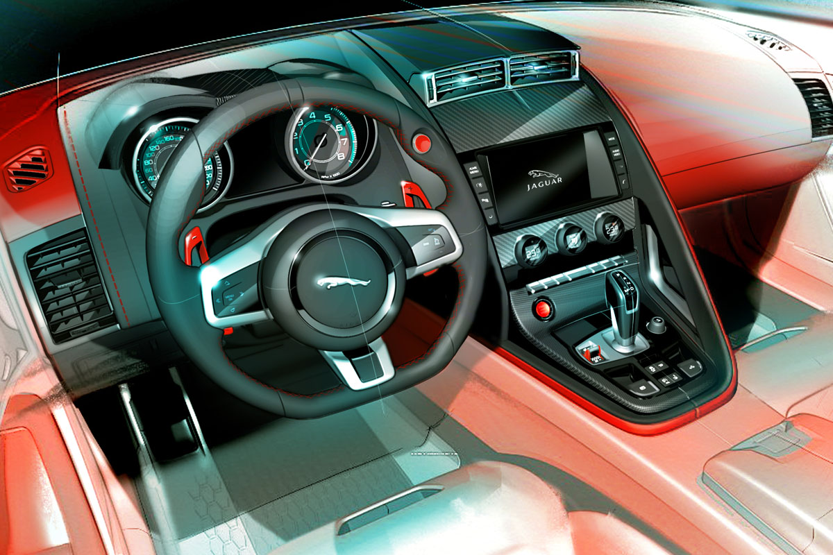 Jaguar C-X16 design sketches