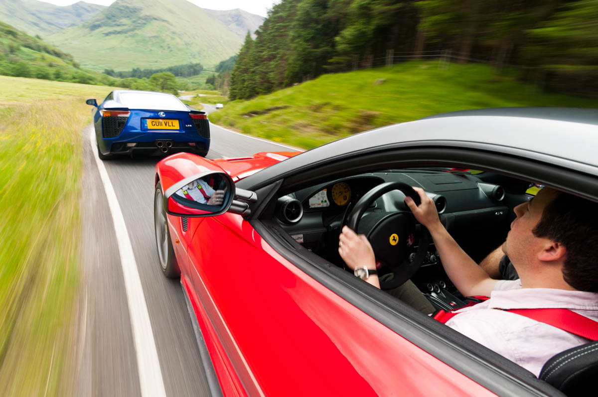 Ferrari 599 GTO v Lexus LFA
