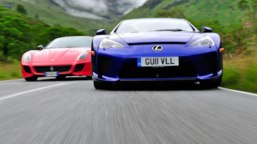 Ferrari 599 GTO v Lexus LFA