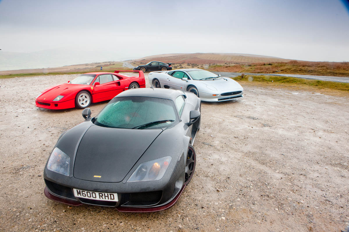 Ferrari F40 v Jaguar XJ220 v Porsche 911 GT2 RS v Noble M600