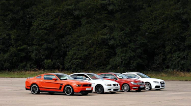 Ford Mustang Boss 302 v BMW M3 v Audi RS5 v Mercedes C63 AMG Coupe