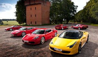 Ferrari 458 Italia meets 308, 348, F355, 360 and F430
