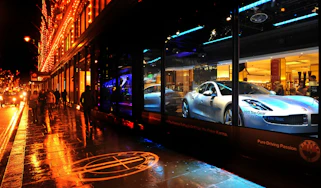 Fisker Karma goes on show at Harrods