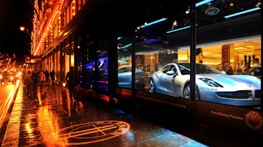 Fisker Karma goes on show at Harrods