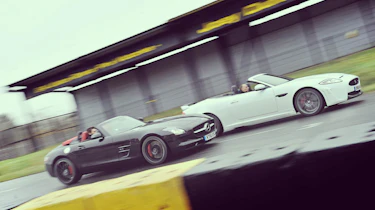 Mercedes SLS AMG Roadster Jaguar XKR-S Convertible