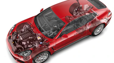 Porsche Panamera GTS technical drawing