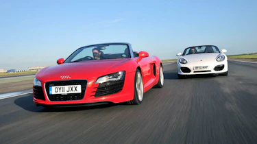 Audi R8 Spyder V8 v Porsche Boxster Spyder