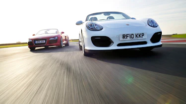 Audi R8 Spyder V8 v Porsche Boxster Spyder
